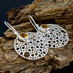 Citrine-Australian-Ines-Solitaire-Dangle-Yellow-925-Sterling-Silver-Earring