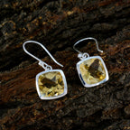 Citrine-Spanish-Inès-Solitaire-Dangle-Yellow-Silver-Earring