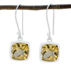 Citrine-Spanish-Inès-Solitaire-Dangle-Yellow-Silver-Earring