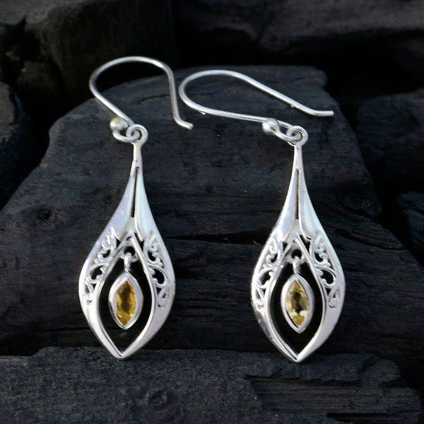Citrine-Latin-American-Isabel-Solitaire-Dangle-Yellow-925-Sterling-Silver-Earring