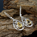 Citrine-German-Isabelle-Solitaire-Dangle-Yellow-925-Silver-Earring
