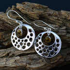 Citrine-Russian-Ivy-Solitaire-Dangle-Yellow-Silver-Earring