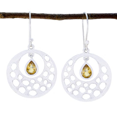 Citrine-Russian-Ivy-Solitaire-Dangle-Yellow-Silver-Earring