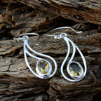 Citrine-Egyptian-Julia-Solitaire-Dangle-Yellow-92.5-Silver-Earring