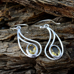 Citrine-Egyptian-Julia-Solitaire-Dangle-Yellow-92.5-Silver-Earring