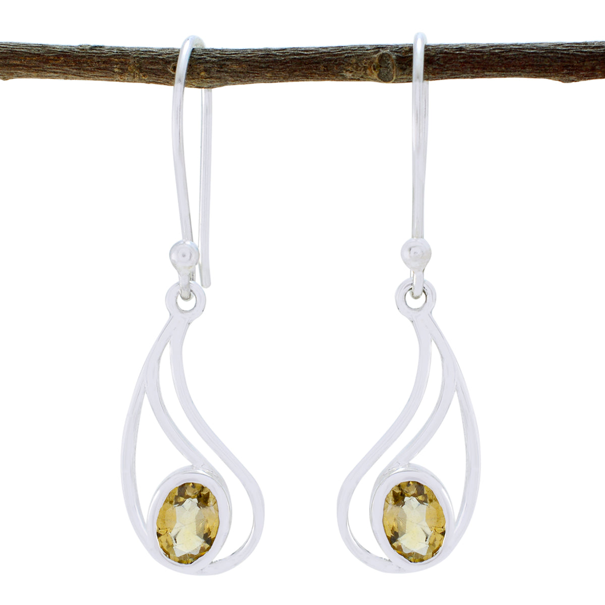 Citrine-Egyptian-Julia-Solitaire-Dangle-Yellow-92.5-Silver-Earring