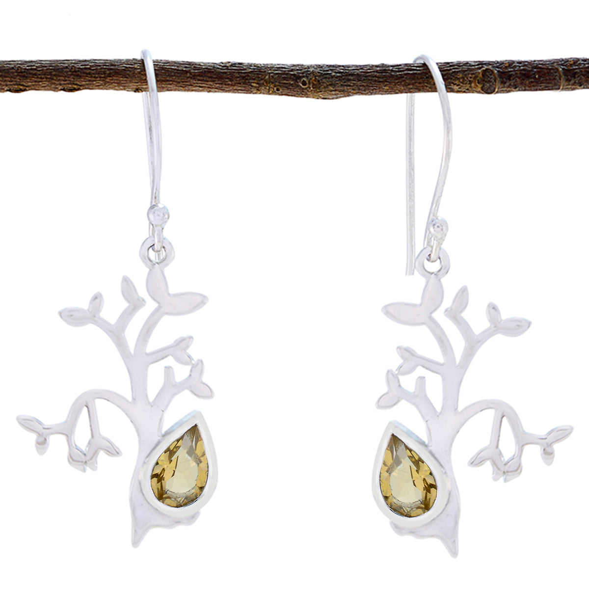 Citrine-American-Katarina-Solitaire-Dangle-Yellow-Sterling-Silver-Earring