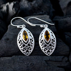 Citrine-Turkish-Laura-Solitaire-Dangle-Yellow-Sterling-Silver-Earring