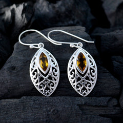 Citrine-Turkish-Laura-Solitaire-Dangle-Yellow-Sterling-Silver-Earring