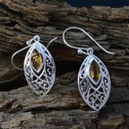 Citrine-Turkish-Laura-Solitaire-Dangle-Yellow-Sterling-Silver-Earring