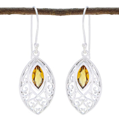 Citrine-Turkish-Laura-Solitaire-Dangle-Yellow-Sterling-Silver-Earring