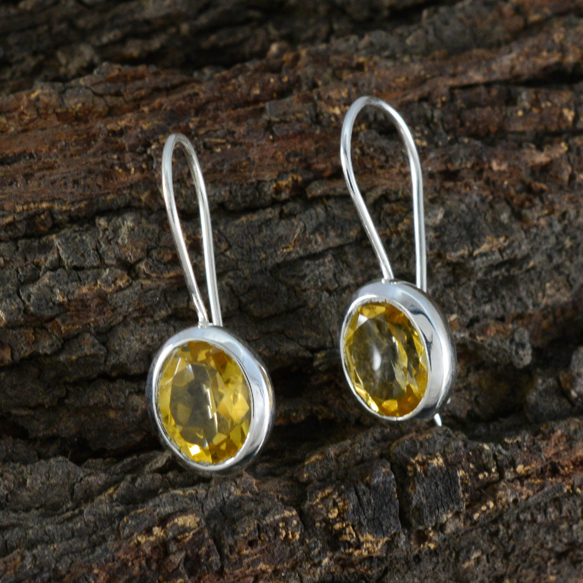 Citrine-Latin-American-Lucia-Solitaire-Dangle-Yellow-Silver-Earring