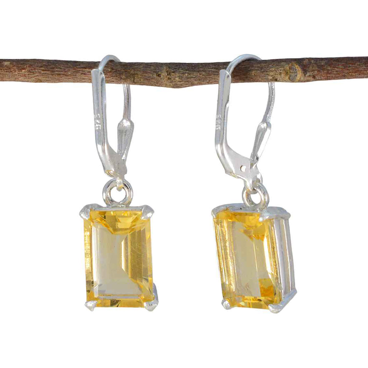 Citrine-German-Luna-Solitaire-Dangle-Yellow-92.5-Silver-Earring