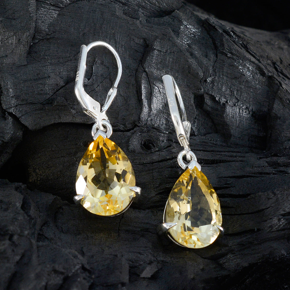 Citrine-African-Marie-Solitaire-Dangle-Yellow-925-Sterling-Silver-Earring