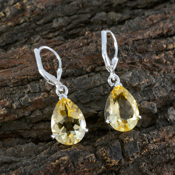 Citrine-African-Marie-Solitaire-Dangle-Yellow-925-Sterling-Silver-Earring