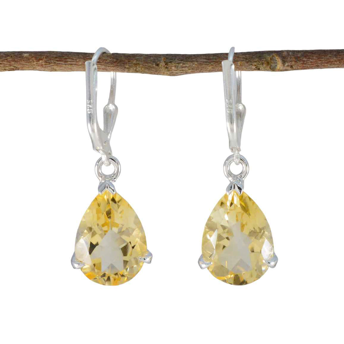 Citrine-African-Marie-Solitaire-Dangle-Yellow-925-Sterling-Silver-Earring