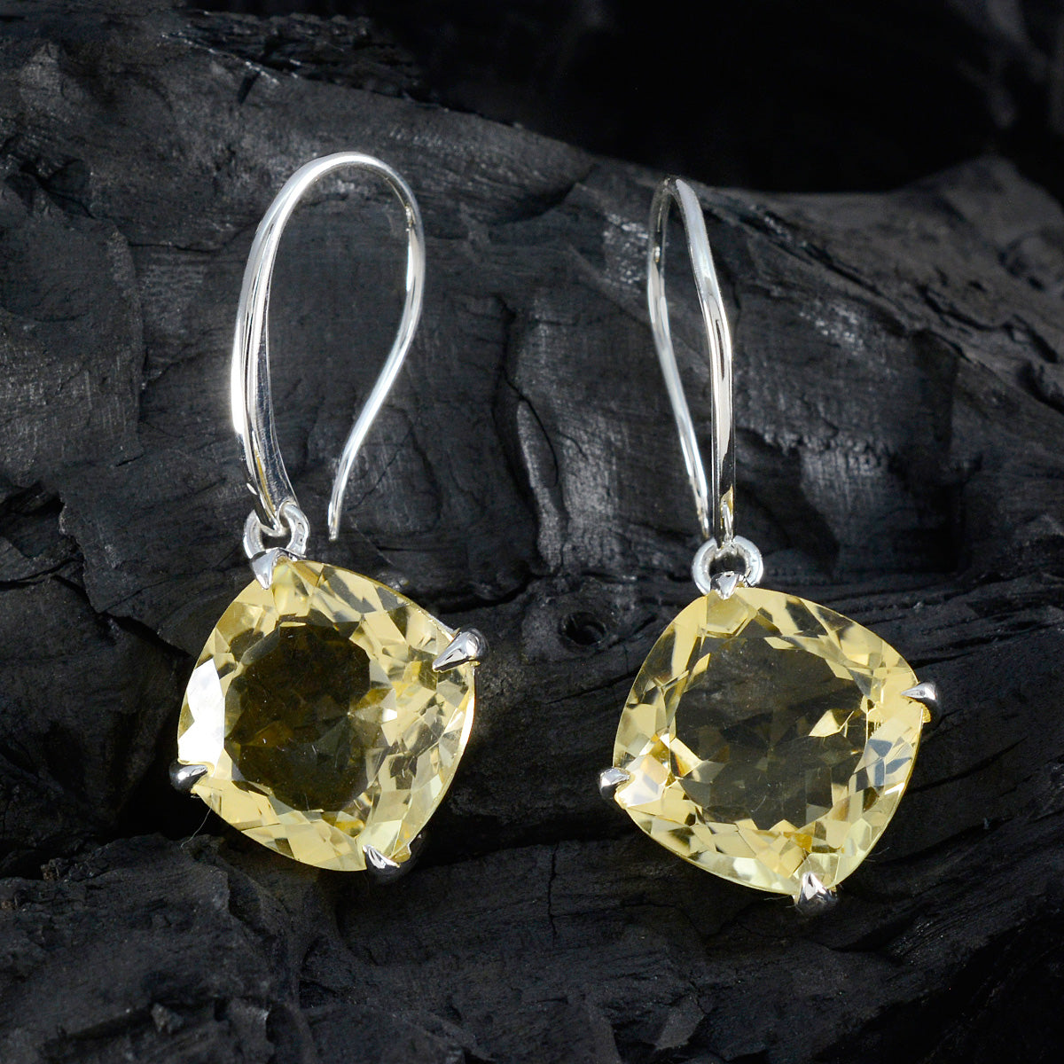 Citrine-Russian-Mathilde-Solitaire-Dangle-Yellow-925-Silver-Earring