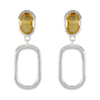 Citrine-Moroccan-Maya-Solitaire-Stud-Yellow-92.5-Silver-Earring