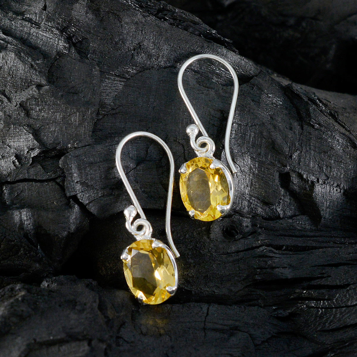 Citrine-Egyptian-Mia-Solitaire-Dangle-Yellow-92.5-Silver-Earring