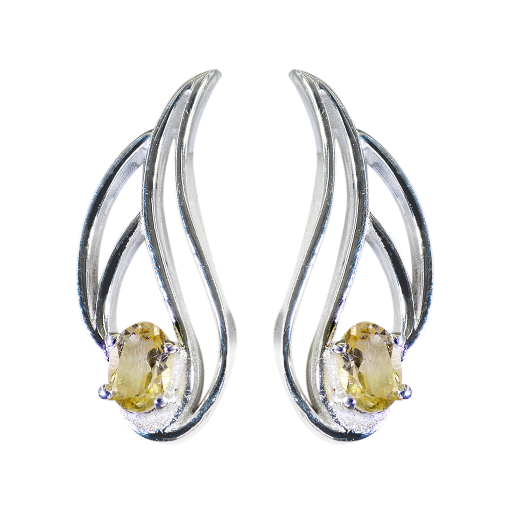 Citrine-American-Mila-Solitaire-Stud-Yellow-92.5-Silver-Earring
