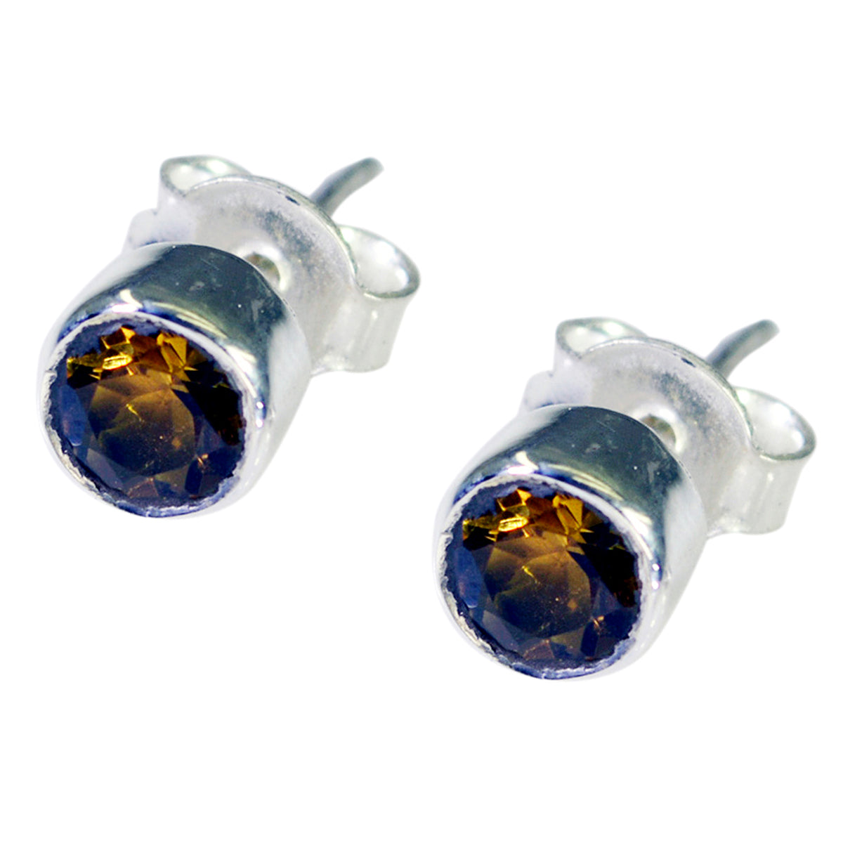 Citrin Korean Natalie Solitaire Ohrstecker Gelb 92,5 Silber Ohrring Zweitbild