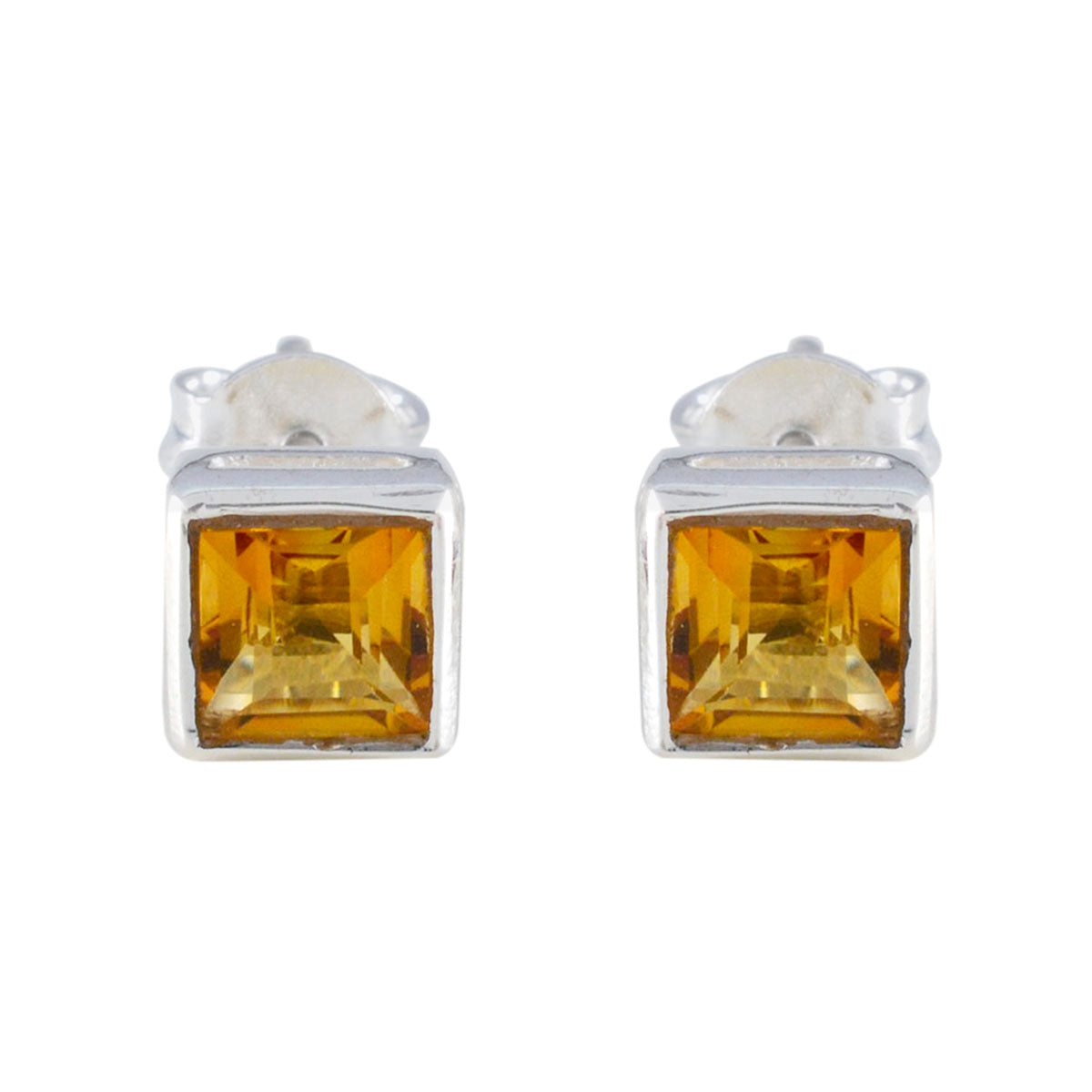 Citrine-Japanese-Nella-Solitaire-Stud-Yellow-Sterling-Silver-Earring