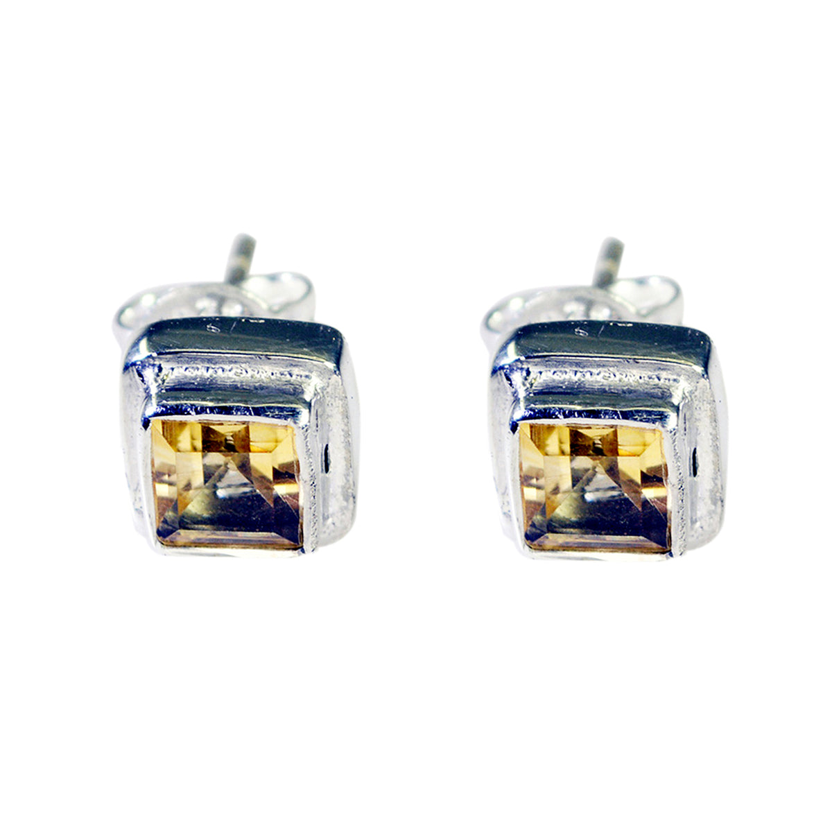 Citrine-Turkish-Nora-Solitaire-Stud-Yellow-925-Silver-Earring Hoofdafbeelding