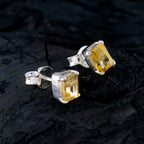 Citrine-Spanish-Carolina-Solitaire-Stud-Yellow-925-Sterling-Silver-Earring