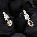 Citrine-Moroccan-Yuna-Solitaire-Stud-Yellow-Sterling-Silver-Earring