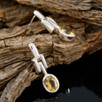 Citrine-Moroccan-Yuna-Solitaire-Stud-Yellow-Sterling-Silver-Earring