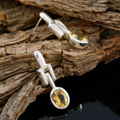 Citrine-Moroccan-Yuna-Solitaire-Stud-Yellow-Sterling-Silver-Earring