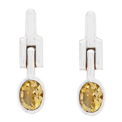Citrine-Moroccan-Yuna-Solitaire-Stud-Yellow-Sterling-Silver-Earring