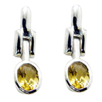 Citrine-Moroccan-Yuna-Solitaire-Stud-Yellow-Sterling-Silver-Earring