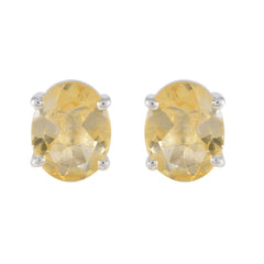Citrine-Egyptian-Micaela-Solitaire-Stud-Yellow-Silver-Earring