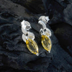 Citrine-Spanish-Riley-Solitaire-Stud-Yellow-925-Silver-Earring
