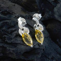 Citrine-Spanish-Riley-Solitaire-Stud-Yellow-925-Silver-Earring