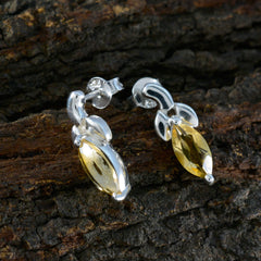 Citrine-Spanish-Riley-Solitaire-Stud-Yellow-925-Silver-Earring