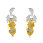 Citrine-Spanish-Riley-Solitaire-Stud-Yellow-925-Silver-Earring