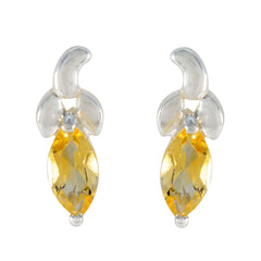 Citrine-Spanish-Riley-Solitaire-Stud-Yellow-925-Silver-Earring