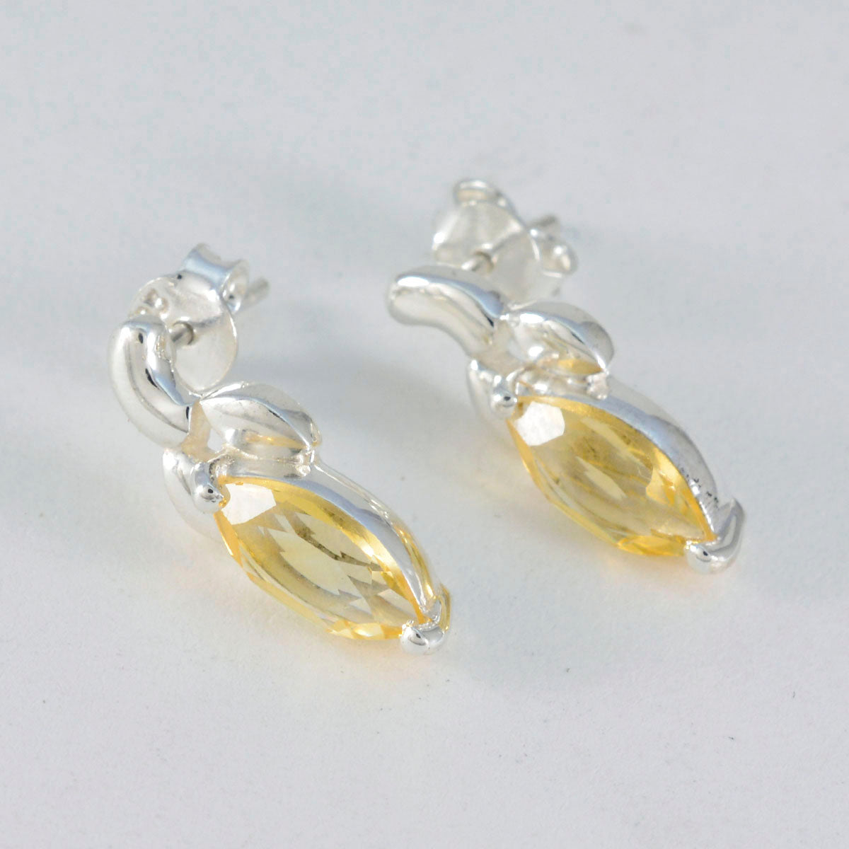 Citrine-Spanish-Riley-Solitaire-Stud-Yellow-925-Silver-Earring
