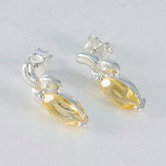 Citrine-Spanish-Riley-Solitaire-Stud-Yellow-925-Silver-Earring