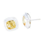 Citrine-French-Savannah-Solitaire-Stud-Yellow-925-Sterling-Silver-Earring
