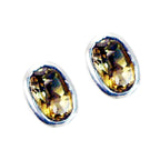 Citrine-German-Scarlett-Solitaire-Stud-Yellow-Silver-Earring