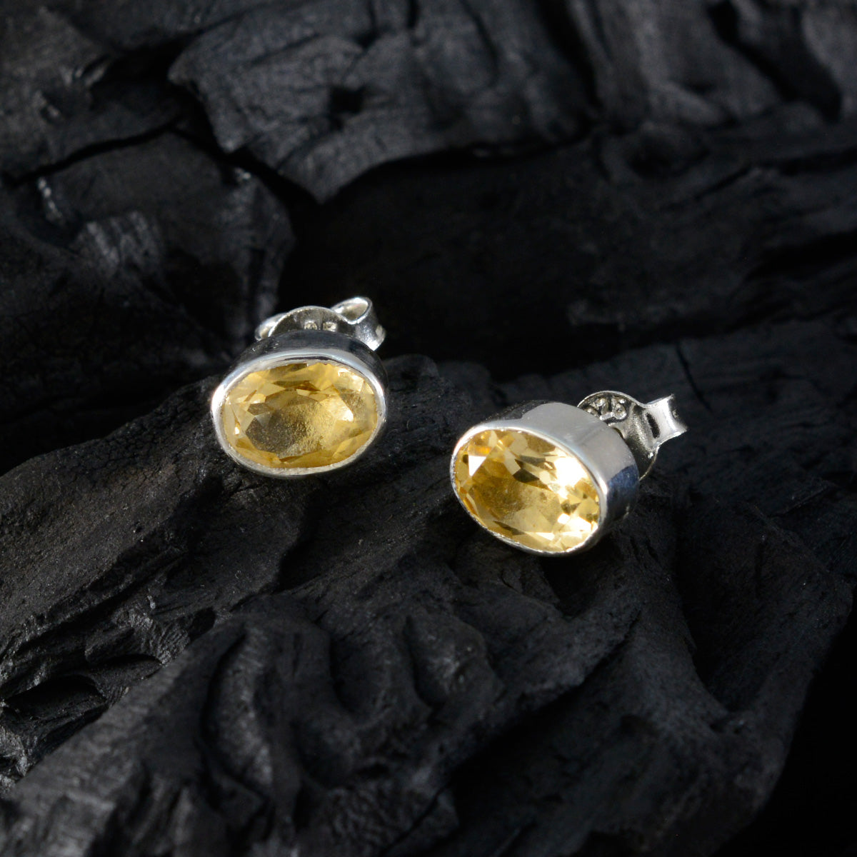 Citrine-Latin-American-Audrey-Solitaire-Stud-Yellow-925-Sterling-Silver-Earring