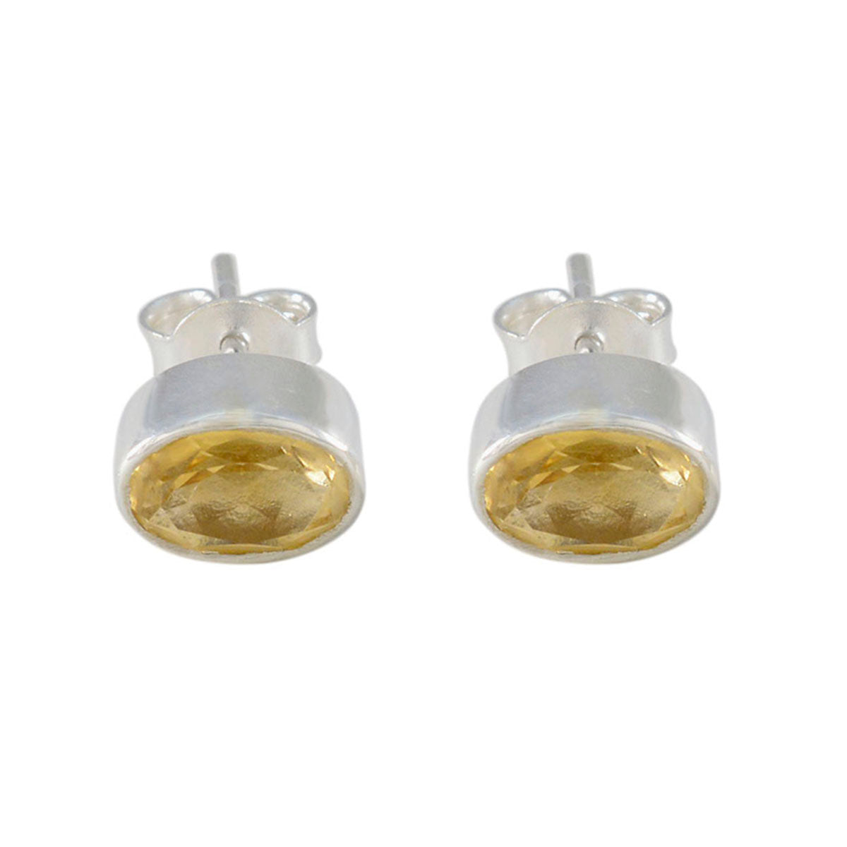 Citrine-Latin-American-Audrey-Solitaire-Stud-Yellow-925-Sterling-Silver-Earring