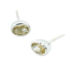 Citrine-Russian-Sofia-Solitaire-Stud-Yellow-Silver-Earring