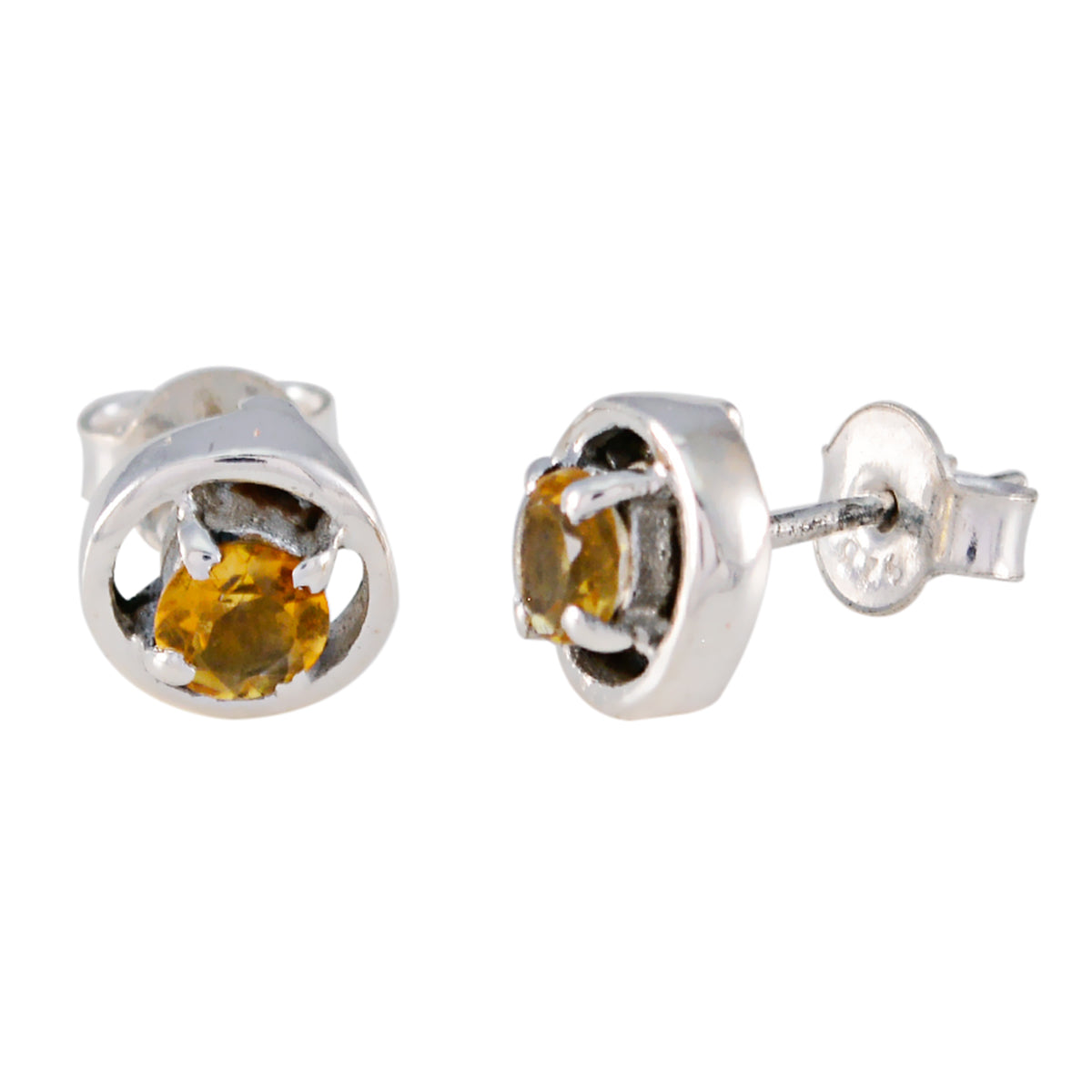 Citrine-Moroccan-Sophia-Solitaire-Stud-Yellow-925-Sterling-Silver-Earring