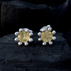 Citrine-Korean-Fernanda-Solitaire-Stud-Yellow-Sterling-Silver-Earring