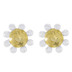 Citrine-Korean-Fernanda-Solitaire-Stud-Yellow-Sterling-Silver-Earring