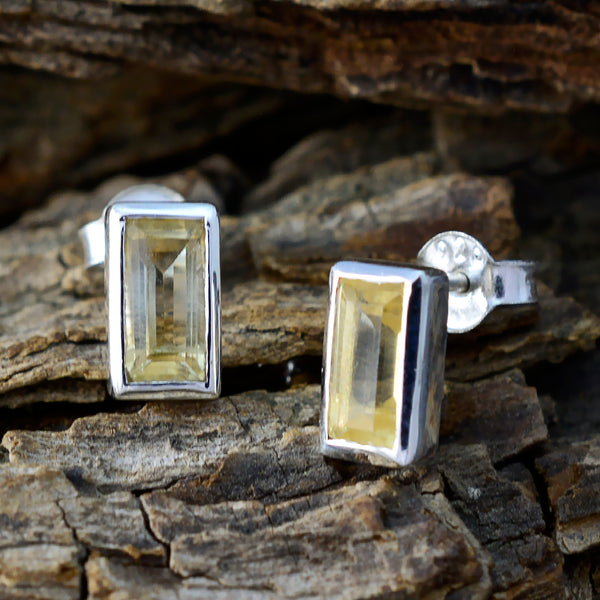 Citrine-Japanese-Grace-Solitaire-Stud-Yellow-92.5-Silver-Earring